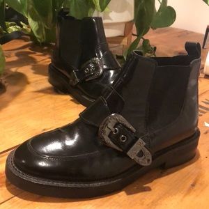 ASOS Women's Black Arkansas Leather Western Boot